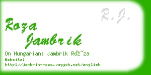 roza jambrik business card